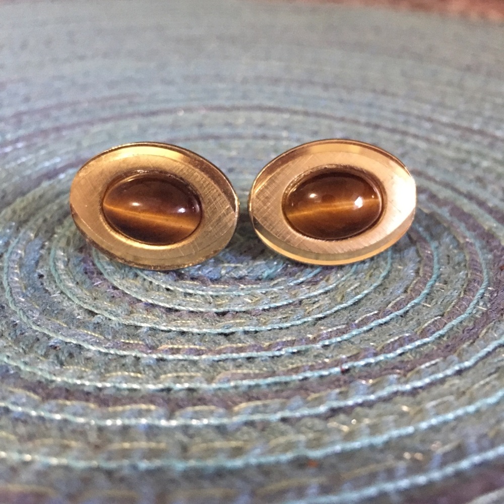 Tigers Eye Cuff Links